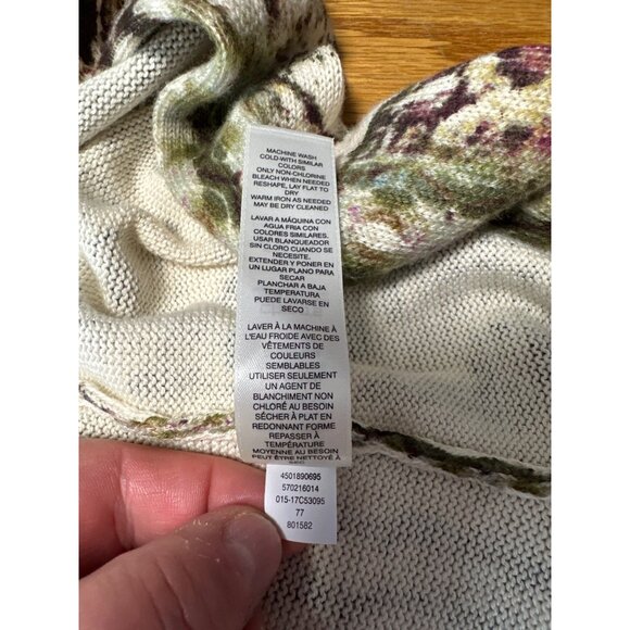 Chicos Open Front Long Sleeve Lightweight Knit Cardigan Women's Size 1 US M - Picture 8 of 9